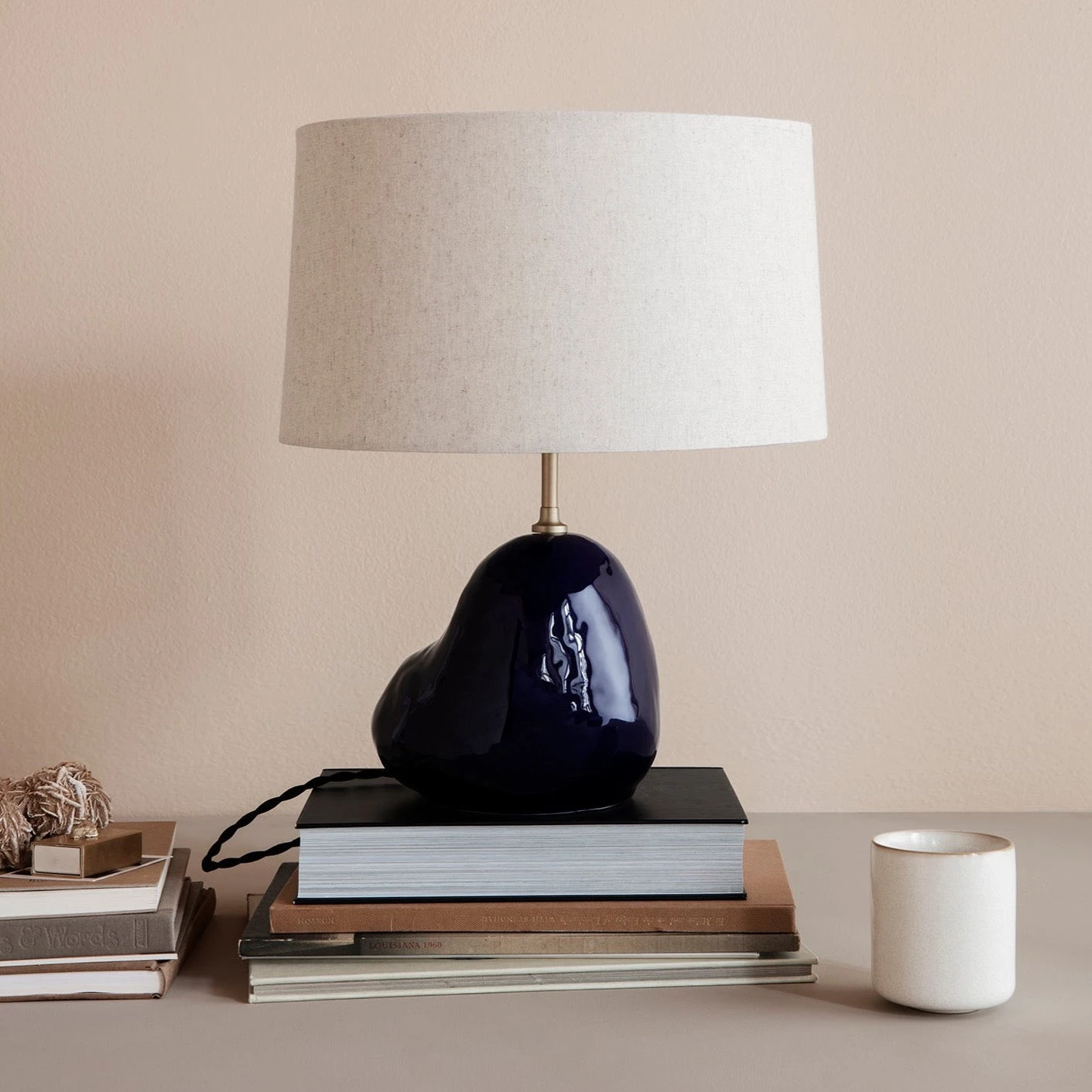 Ferm LIVING | Hebe Lamp Base & Shade - Small - Deep Blue 4 Ferm LIVING | Hebe Lamp Base & Shade - Small - Deep Blue - Image 2