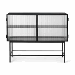 Ferm LIVING | Haze Sideboard - Reeded Glass - Black