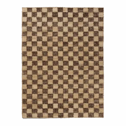 Ferm LIVING | Check Wool Jute Rug - Coffee/Natural - 140 X 200cm