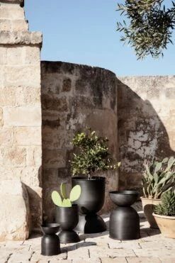 Ferm LIVING | Hourglass Pots - Various Sizes - Black / Dark Grey -Earl of East Store 59 1515 2