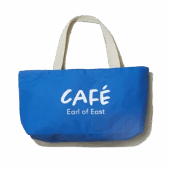 Earl Of East | Café Market Bag - Café Logo Print - Blue