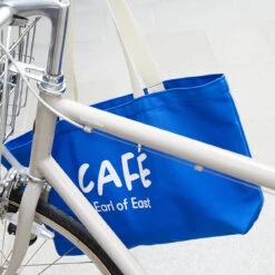 Earl Of East | Café Market Bag - Café Logo Print - Blue -Earl of East Store Earl of East Cafe tote 24