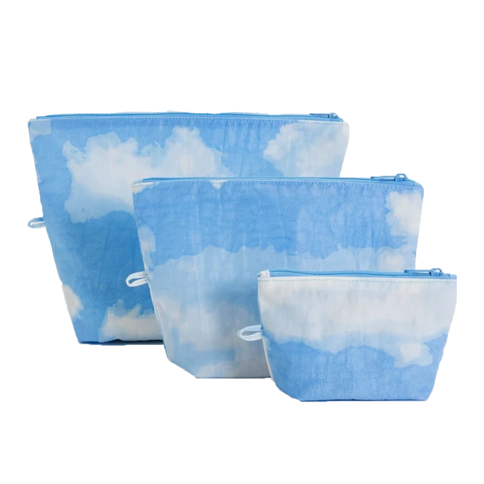 Baggu | Go Pouch Set - Blue Clouds 3 Baggu | Go Pouch Set - Blue Clouds