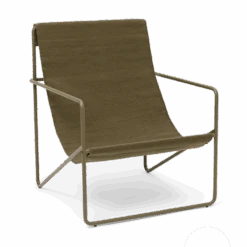 Ferm LIVING | Desert Lounge Chair - Olive Frame With Olive Seat
