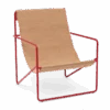 Ferm LIVING | Desert Lounge Chair - Poppy Red Frame With Sand Seat -Earl of East Store earl of east ferm living desert chair poppy red sand