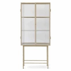 Ferm Living | Haze Vitrine - Reeded Glass - Cashmere