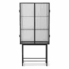 Ferm Living | Haze Vitrine - Reeded Glass - Black -Earl of East Store earl of east ferm living haze reeded vitrine cabinet poppy black 1