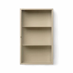 Ferm LIVING | Haze Wall Cabinet - Reeded Glass - Cashmere