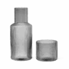 Ferm LIVING | Ripple Carafe Set - Small - Smoked Grey 1 Ferm LIVING | Ripple Carafe Set - Small - Smoked Grey -Earl of East Store earl of east ferm living ripple carafe set grey 1