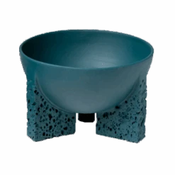 Studio Furthermore | Large Tektites Bowl In Petrol