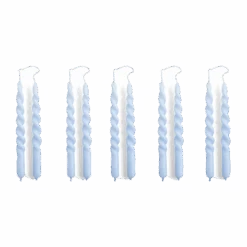 HAY | Mini Swirl Candle-Set Of 10 - Light Blue