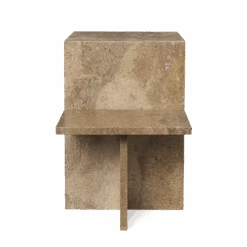 Ferm LIVING | Distinct Side Table - Dark Brown Travertine -Earl of East Store ferm living distinct side table dark brown 2