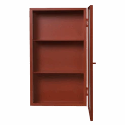 Ferm LIVING | Haze Wall Cabinet - Reeded Glass - Oxide Red -Earl of East Store ferm living haze oxide red2