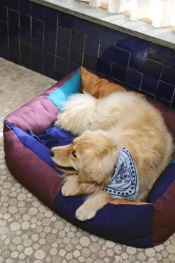 HAY| Dogs Bed - Large - Burgandy/Green -Earl of East Store hay dogs bed large burgundy green 43435