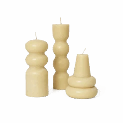 Ferm LIVING | Torno Candles - Set Of 3 - Pale Yellow