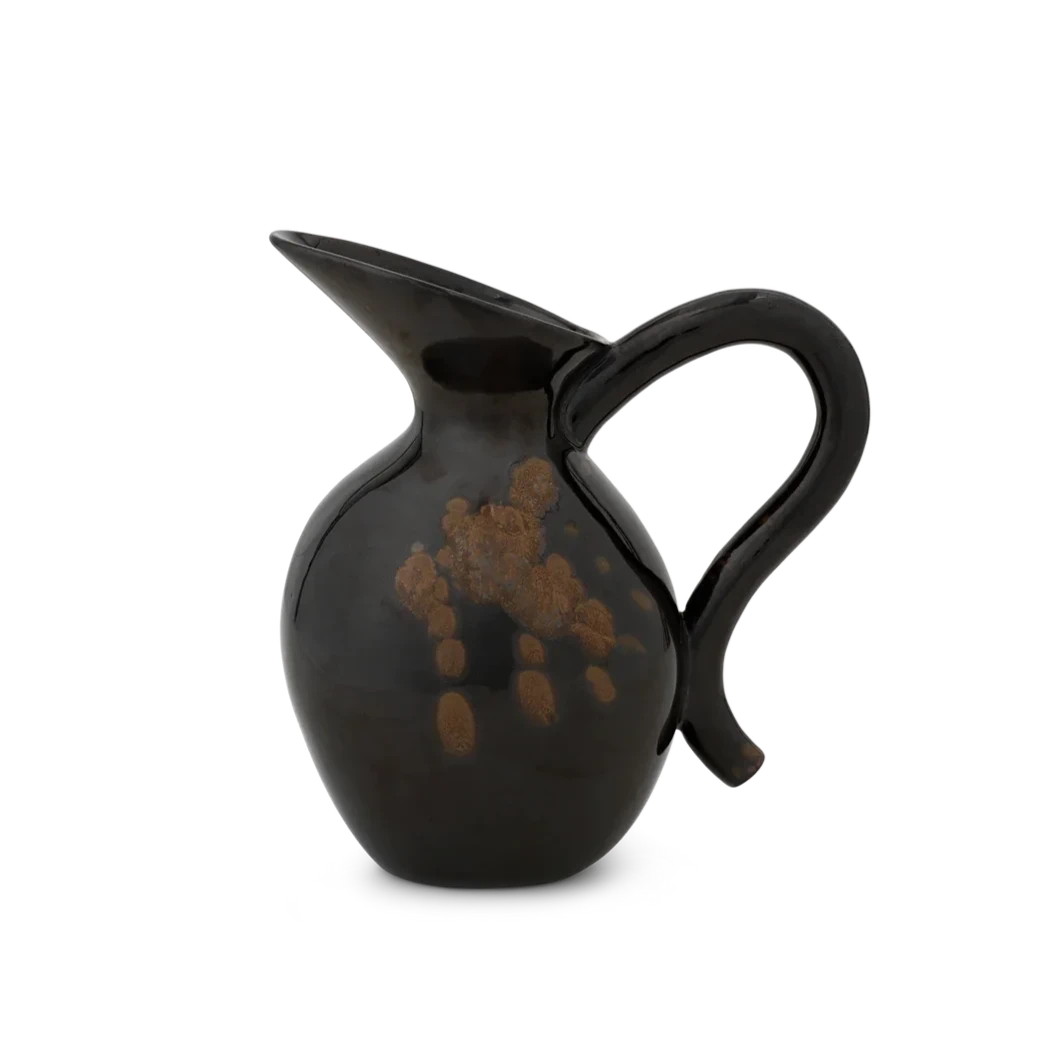 Ferm LIVING | Verso Jug - Black With Brown Splash 3 Ferm LIVING | Verso Jug - Black With Brown Splash